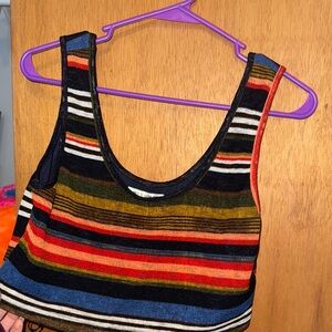 Striped Multicolor Crop Top
